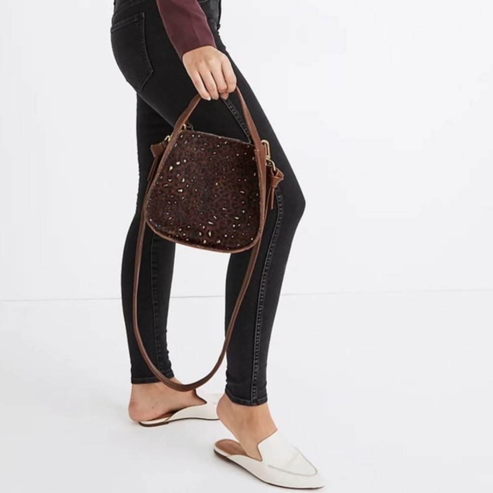 Madewell The Sydney Crossbody Bag: Painted Leopard Calf Hair Edition